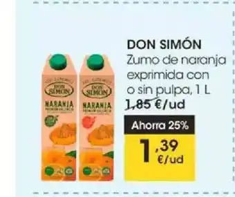 Eroski Don Simón Zumo De Naranja Exprimida Con O Sin Pulpa oferta