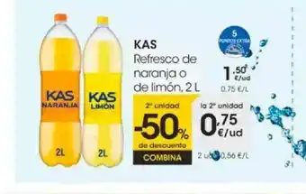 Eroski 2a Unidad -50% De Descuento Kas Refresco De Naranja O De Limón oferta