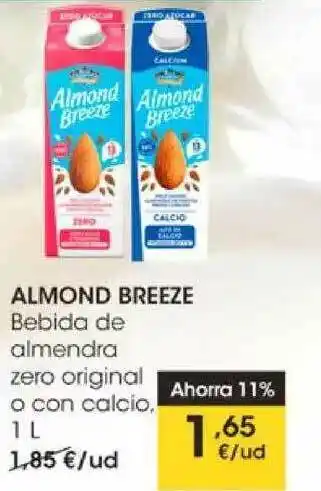 Eroski Almond Breeze Bebida De Almendra Zero Original O Con Calcio oferta