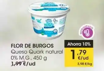 Eroski Flor De Burgos Queso Quark Natural 0% M.g. oferta