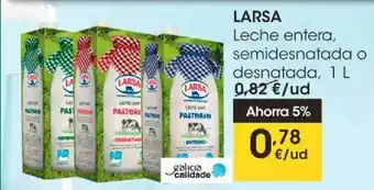 Eroski Larsa Leche Entera Semidesnatada O Desnatada oferta