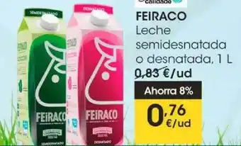 Eroski Feiraco Leche Semidesnatada O Desnatada oferta