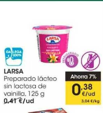 Eroski Larsa Preparado Lácteo Sin Lactosa De Vainilla oferta