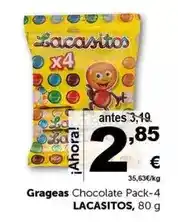 Masymas Lacasitos - grageas chocolate pack-4 oferta