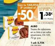 Supermercados Lupa Albo - trozos de calamares en su tinta o en salsa americana oferta