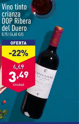 ALDI Vino tinto crianza DOP Ribera del Duero oferta