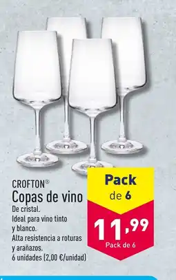 ALDI CROFTON Copas de vino oferta