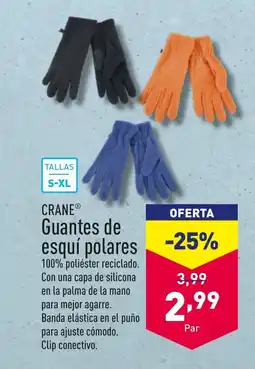 ALDI CRANE Guantes de esquí polares oferta