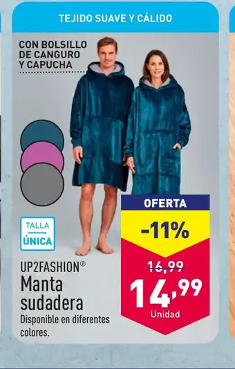 ALDI UP2FASHION Manta sudadera oferta