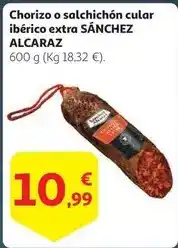 Alcampo Sánchez alcaraz - chorizo o salchichon cular iberico extra oferta