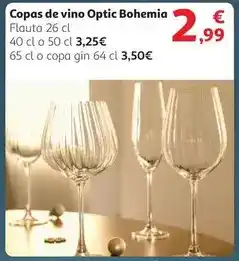 Alcampo Bohemia - copas de vino oferta