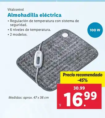 Lidl VITALCONTROL Almohadilla eléctrica oferta