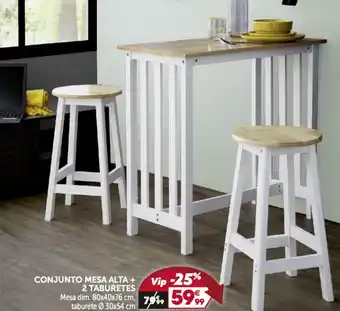 GiFi Conjunto Mesa Alta + 2 Taburetes oferta