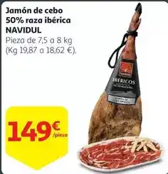 Alcampo Navidul - jamon de cebo 50% raza iberica oferta