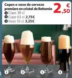 Alcampo Cristal - copa o vaso de cerveza premiere en de bohemia oferta