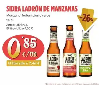 AhorraMas Ladrón de manzanas - sidra oferta