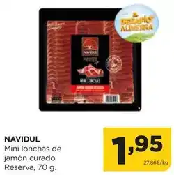 Alimerka Navidul - mini lonchas de jamon curado reserva oferta