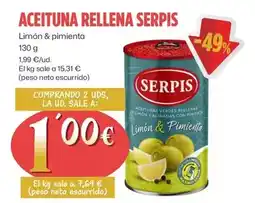 AhorraMas Serpis - aceituna rellena oferta