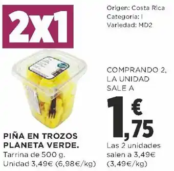 Supercor Piña En Trozos Planeta Verde 2x1 oferta
