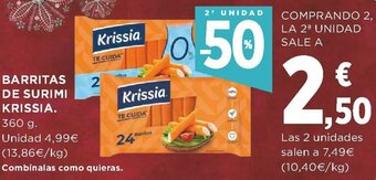 Supercor Barritas de Surimi Krissia oferta