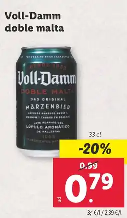 Lidl VOLL-DAMM Doble malta oferta