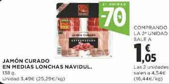 Supercor Jamón Curado en Medias Lonchas Navidul oferta