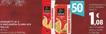 Supercor Spaguetti N3 o Macarrón Pluma N6 Gallo oferta
