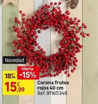 Leroy Merlin Corona frutos rojos 40 cm oferta