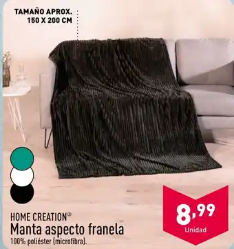 ALDI HOME CREATIONⓇ Manta aspecto franela oferta