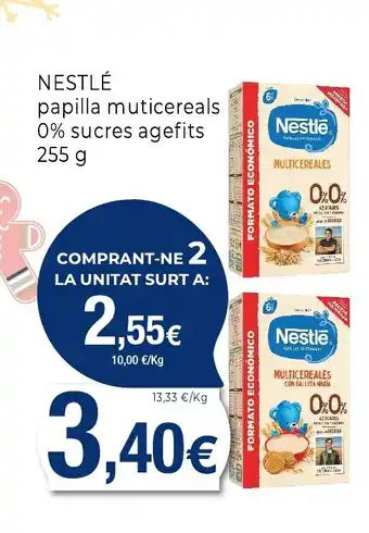 Keisy NESTLÉ papilla muticereals 0% sucres agefits oferta