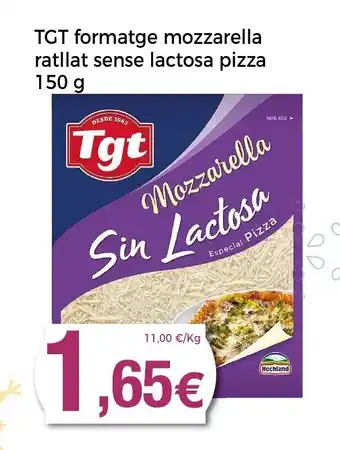 Keisy TGT formatge mozzarella ratllat sense lactosa pizza oferta