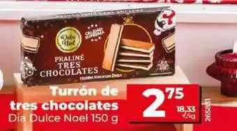 Dia Dia dulce noel - turron de tres chocolates oferta