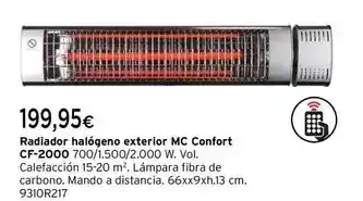 Cadena88 Confort - radiador halógeno exterior mc cf-2000 oferta