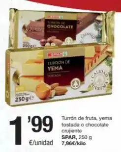 SPAR Fragadis Spar - turron de fruta, yema tostada o chocolate crujiente oferta