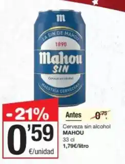 SPAR Fragadis Mahou - cerveza sin alcohol oferta
