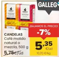 Autoservicios Familia Candelas - café molido natural o mezcla oferta