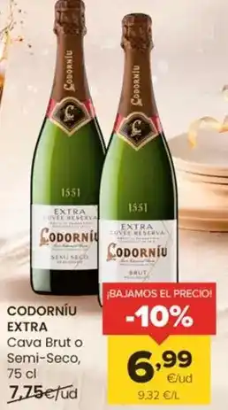 Autoservicios Familia Codorniu extra - cava brut o semi-seco oferta