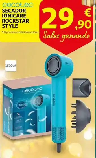 Alcampo Style - secador ionicare rockstar oferta