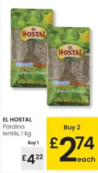 Eroski EL HOSTAL Pardina lentils oferta