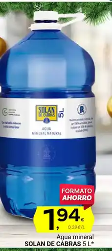 Supermercados Dani SOLAN DE CABRAS Agua mineral oferta