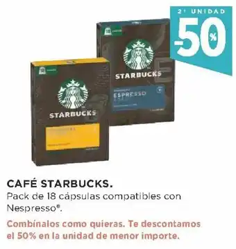 Supercor 50% 2 Unidad Café Starbucks oferta