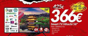 Embargos a lo bestia Smart tv hitachi oferta