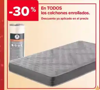 Carrefour En TODOS los colchones enrollados oferta