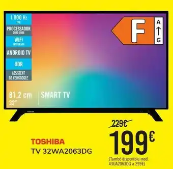 Toshiba tv 32wa2063dg