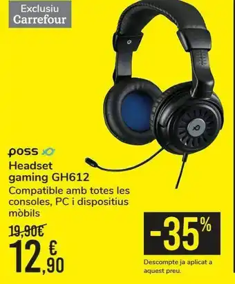 Nespresso Poss headset gaming gh612 oferta