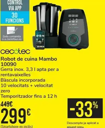 Cecotec robot de cocina mambo 10090