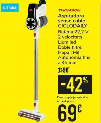 Aspirador sin cable ciclodaily thomson