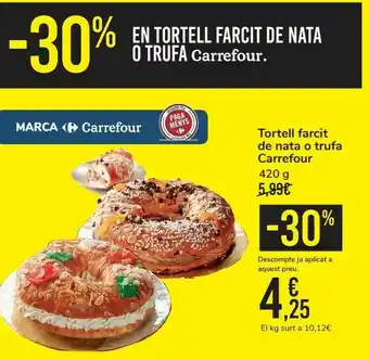 Nespresso Roscón relleno de nata o trufa carregour oferta