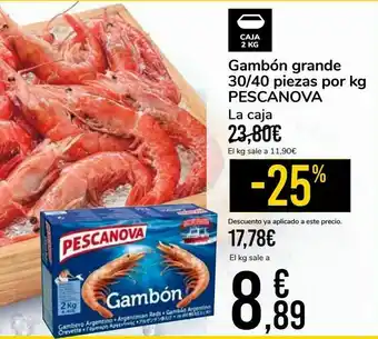 Carrefour Market Gambón grande 30/40 piezas por kg pescanova oferta