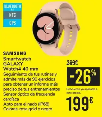 Samsung Samsung smartwatch galaxy watch4 40 mm oferta